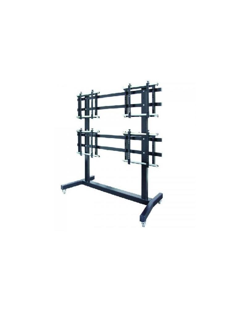 Omb movyall - stand mobil pentru videowall 1x2 back landscape