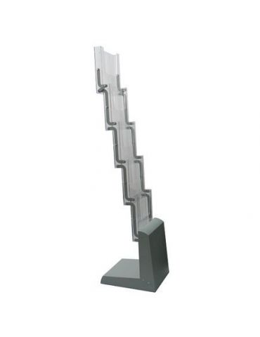 Stand/suport zig zag pliabil pentru expunere brosuri pliante reviste cu 5 buzunare format a4 210x297mm Jj displays - 1 - Tik.ro