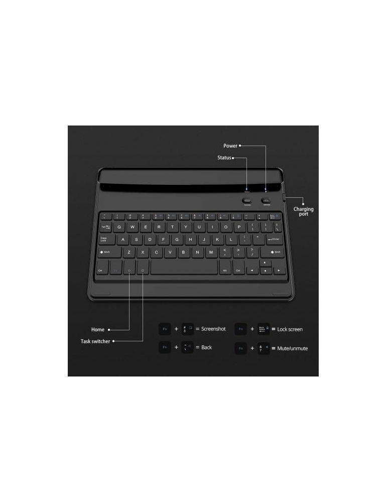 Tastatura qwerty bluetooth boox pentru e-book reader onyx boox negru