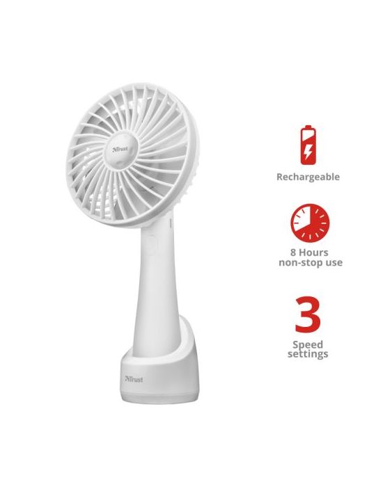Trust ventu-go portable cooling fan – white Trust - 1