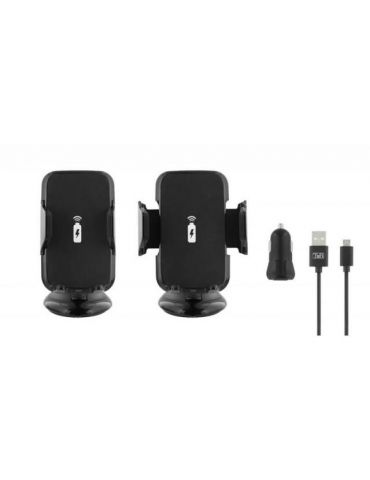 Tnb wireless car charger + cigar-lighter charger + micro usb cable (black) Tnb - 1
