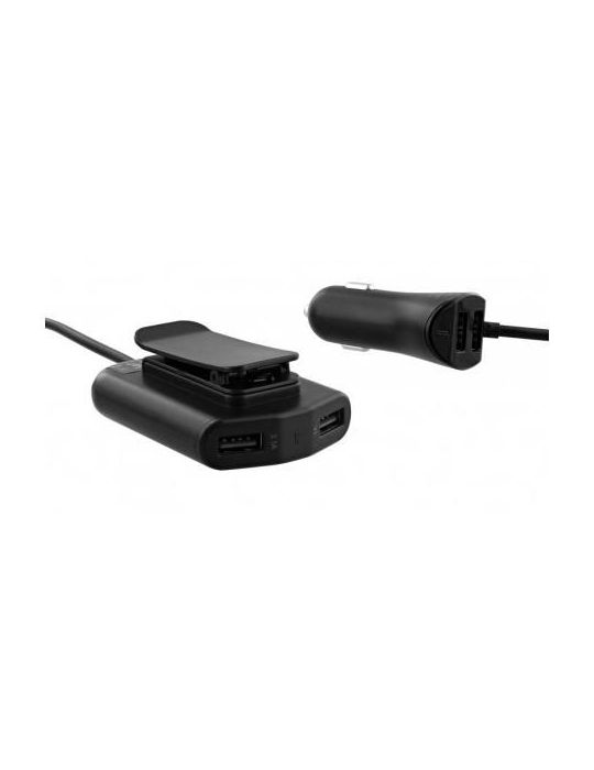 Tnb 6.2a car charger with 2 front usb and 2 rear usb ports Tnb - 1