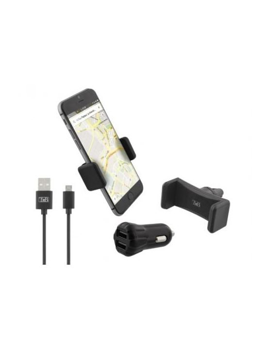 Tnb pack w/2usb car charger + air vent holder + micro usb cable Tnb - 1