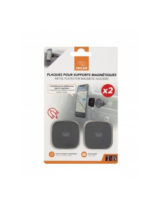 Tnb batch of 2 adhesive magnetic patches - dark grey Tnb - 1