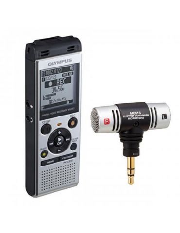 Bundle kit olympus ws-852 silver (4gb) + me51 stereo microphone Olympus - 1 - Tik.ro