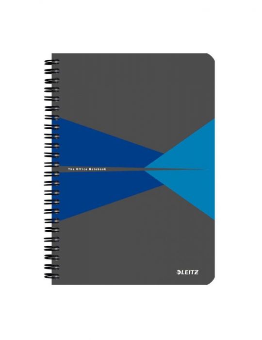 Caiet de birou leitz office carton a5 cu spira matematica albastru Leitz - 1
