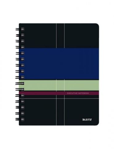 Caiet de birou leitz executive pp a5 cu spira matematica negru/violet Leitz - 1 - Tik.ro
