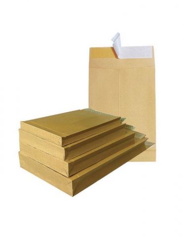 Plic cu burduf b4 250 x 353 x 150 mm kraft banda silicon 120 g/mp 10 bucati/set  - 1 - Tik.ro