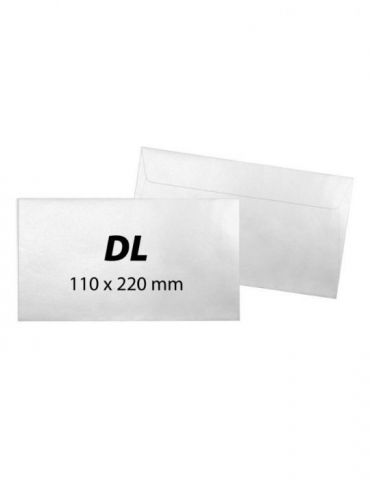Plic dl 110 x 220 mm alb autoadeziv 80 g/mp 1000 bucati/cutie  - 1 - Tik.ro