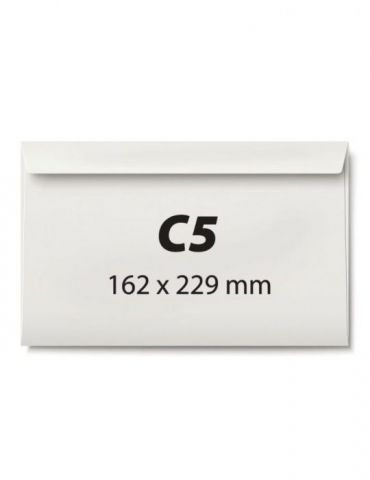 Plic c5 162 x 229 mm alb banda silicon 80 g/mp 25 bucati/set  - 1 - Tik.ro
