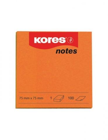 Notite adezive kores 75 x 75 mm portocaliu 100 file Kores - 1 - Tik.ro