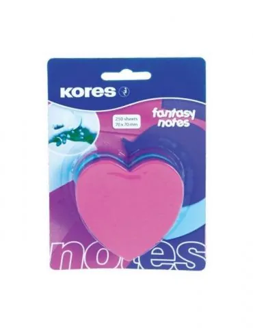 Notite adezive kores inima 250 file multicolor Kores - 1 - Tik.ro