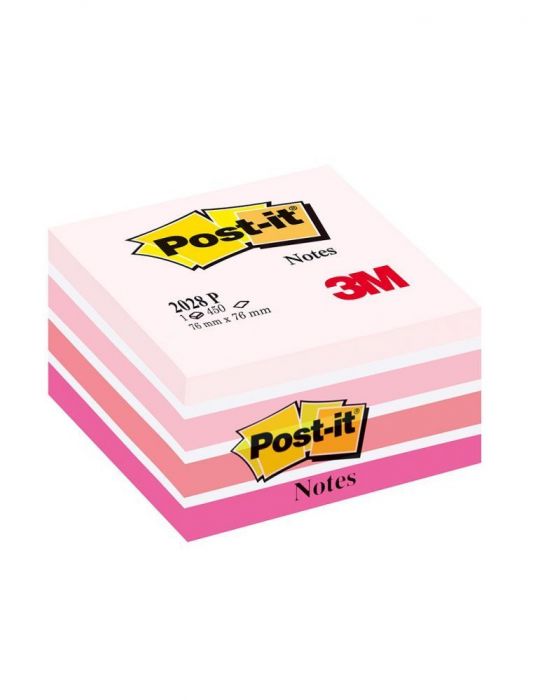 Notite adezive post-it aquarelle roz pastel 76 x 76 mm 450 file Post-it - 1