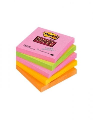 Notite adezive post-it super sticky 76x76 mm neon 90 file/culoare Post-it - 1 - Tik.ro