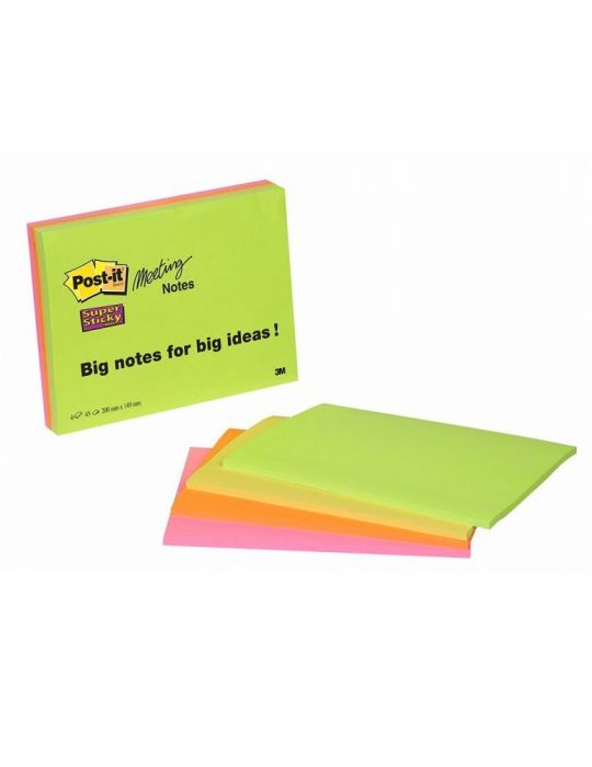 Notite adezive post-it super sticky 203x153 mm 45 file/bucata 4 bucati/um Post-it - 1