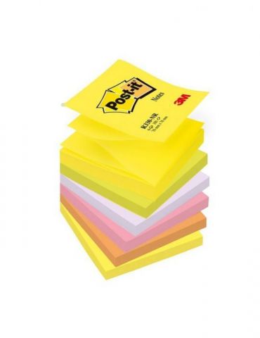 Notite adezive post-it® z-notes neon asortate 100 file/bucata 6 bucati/pachet Post-it - 1