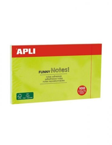 Notite adezive apli 125 x 75 mm verde 100 file/set Apli - 1 - Tik.ro