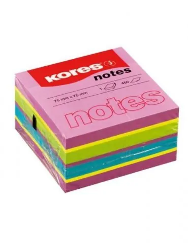Notite adezive kores 75 x 75 mm multicolor 450 file Kores - 1 - Tik.ro