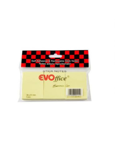 Notite adezive evoffice 51 x 38 mm 100 file galben 3 bucati/set Evoffice - 1 - Tik.ro