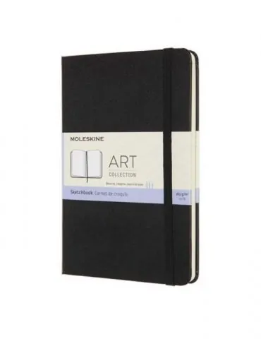 Agenda moleskine art sketchbook medium hard cover plain black 18 x 11.5 cm velina 88 file Moleskine - 1 - Tik.ro