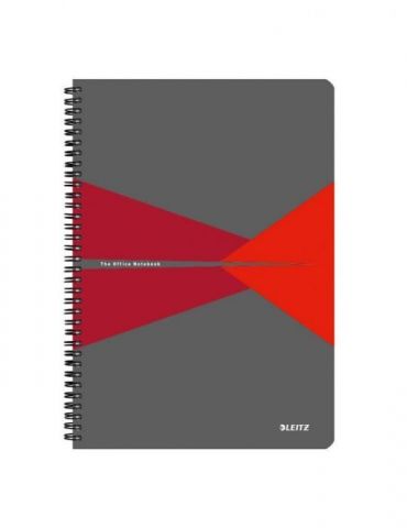 Caiet de birou leitz office pp a4 cu spira matematica rosu Leitz - 1 - Tik.ro