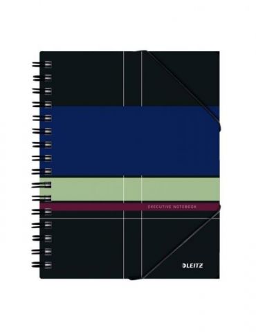 Caiet de birou leitz executive be mobile pp a5 cu spira matematica negru/violet Leitz - 1 - Tik.ro