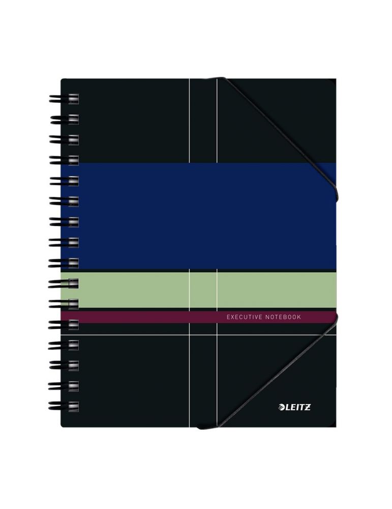 Caiet de birou leitz executive be mobile pp a5 cu spira matematica negru/violet