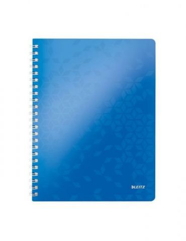 Caiet de birou leitz wow pp a4 cu spira matematica albastru metalizat Leitz - 1 - Tik.ro