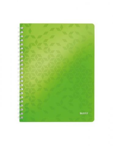 Caiet de birou leitz wow pp a4 cu spira dictando verde metalizat Leitz - 1 - Tik.ro