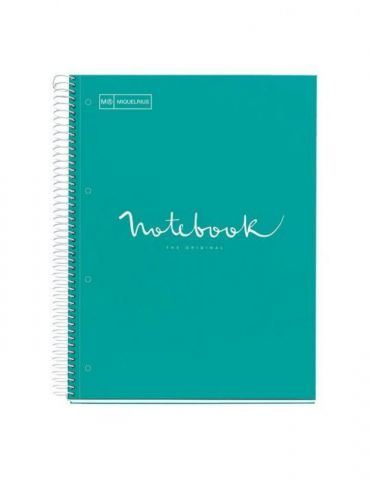 Caiet cu spira miquelrius emotion a4 matematica 80 file coperta carton dur turqoise Miquelrius - 1 - Tik.ro