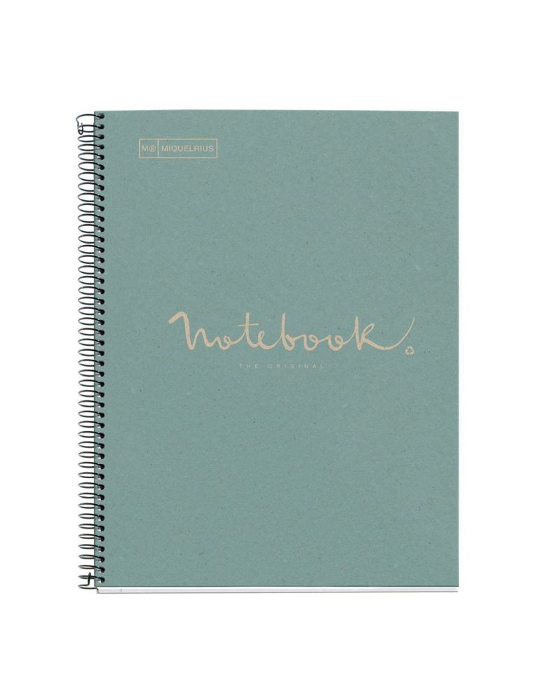 Caiet reciclat miquelrius ecoblue emotions cu spira a4 matematica 80 file bleu
