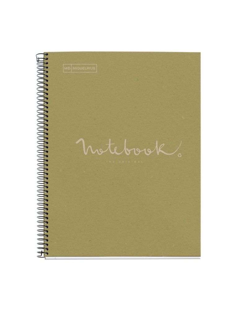 Caiet reciclat miquelrius ecogreen emotions cu spira a4 matematica 80 file verde
