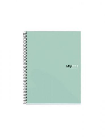 Caiet cu spira  miquelrius original a4 matematica 80 file coperta cu tratament antiviral si antibacterian aqua Miquelrius - 1 - Tik.ro