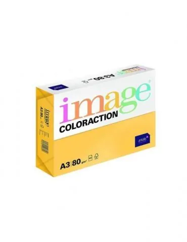 Hartie color coloraction a3 80g 500 coli top galben-hawaii Coloraction - 1 - Tik.ro