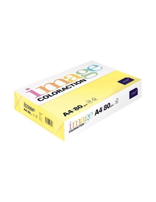 Hartie color coloraction a4 80 g/mp galben pal-light yellow 500 coli/top Antalis - 1