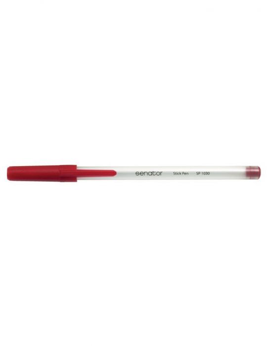 Pix senator stick pen seria 1000 0.7 mm plastic rosu Senator - 1