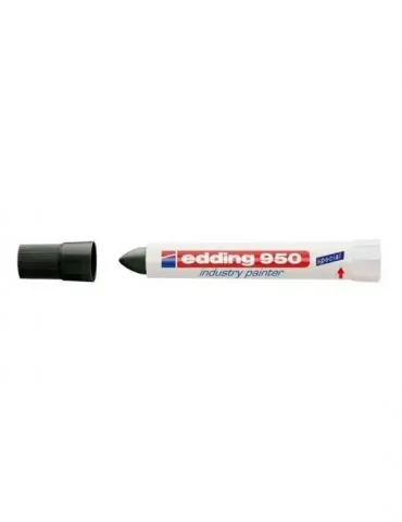 Marker permanent edding 950 industrial corp plastic varf rotund 10mm negru Edding - 1 - Tik.ro
