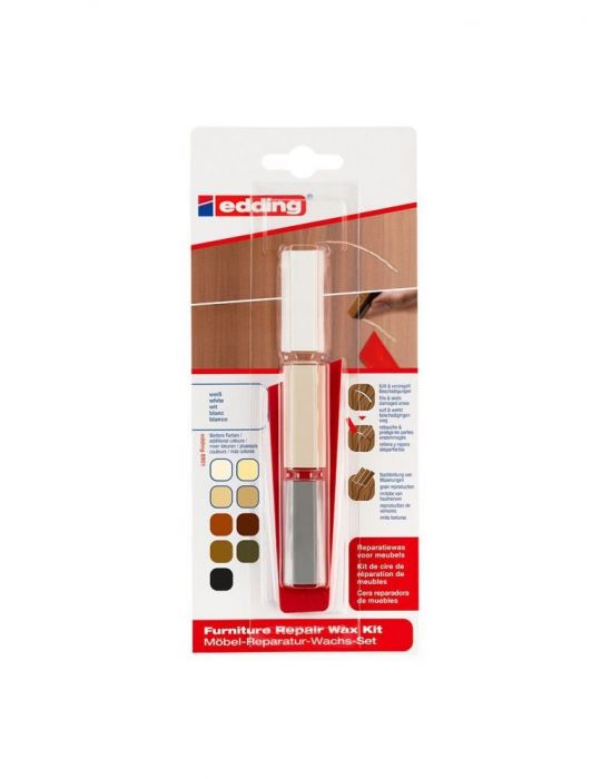 Kit edding 8901 ceara pentru reparatii mobila alb blister Edding - 1