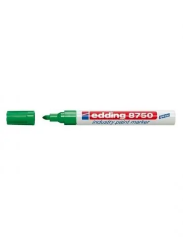 Marker permanent edding 8750 cu vopsea corp aluminiu varf rotund 2-4 mm verde Edding - 1 - Tik.ro