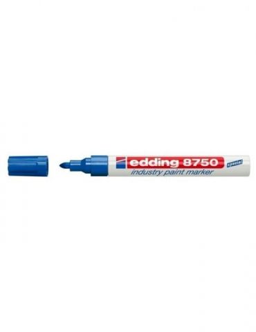 Marker permanent edding 8750 cu vopsea corp aluminiu varf rotund 2-4 mm albastru Edding - 1 - Tik.ro