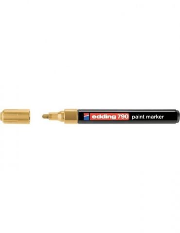 Marker permanent edding 790 cu vopsea corp plastic varf rotund 2-3 mm auriu Edding - 1 - Tik.ro