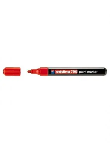Marker permanent edding 790 cu vopsea corp plastic varf rotund 2-3 mm rosu Edding - 1 - Tik.ro