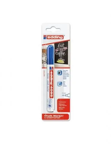 Marker edding 4095 cu creta lichida varf 2-3 mm albastru blister Edding - 1 - Tik.ro