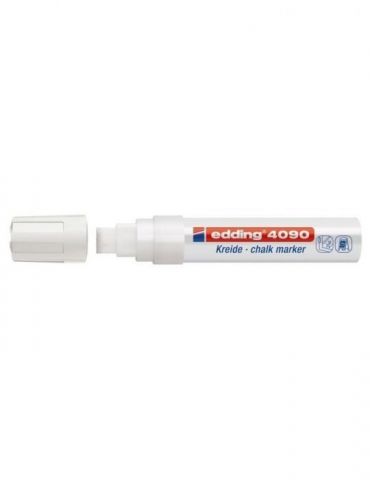 Marker pentru sticla edding 4090 creta lichida pe baza de apa varf retezat 4-15 mm alb Edding - 1 - Tik.ro