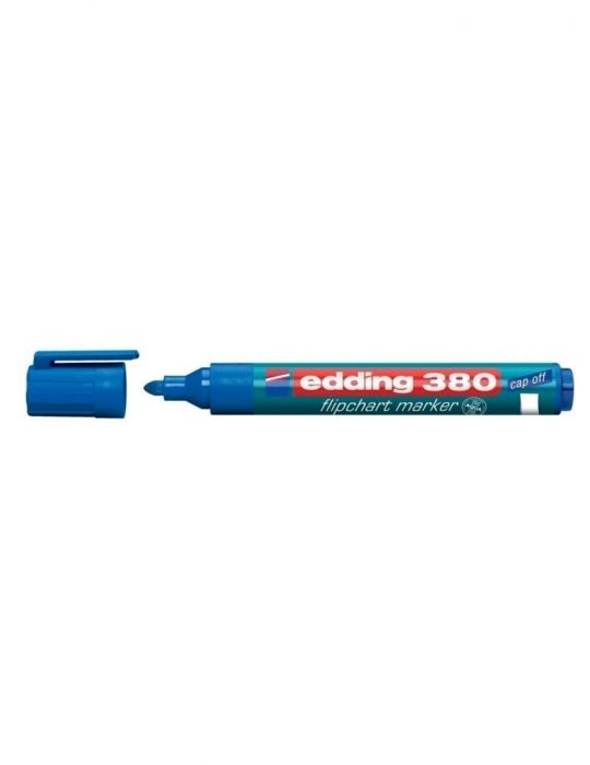Marker edding 380 pentru flipchart varf rotund 1.5-3 mm albastru Edding - 1