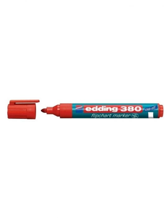 Marker edding 380 pentru flipchart varf rotund 1.5-3 mm rosu Edding - 1