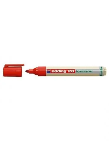 Marker pentru tabla edding 28 ecologic varf rotund 1.5-3 mm rosu Edding - 1 - Tik.ro