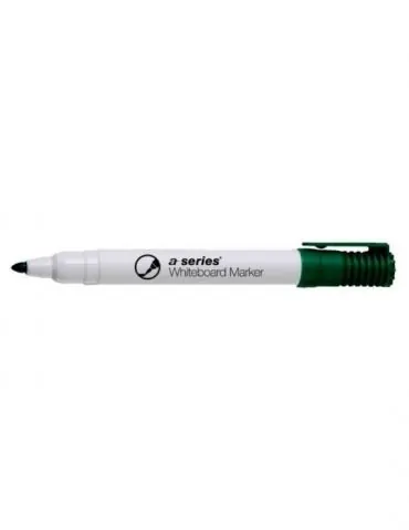 Marker pentru tabla a-series varf rotund 2 mm verde A-series - 1 - Tik.ro