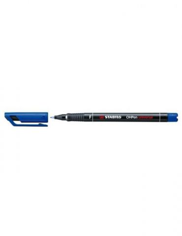 Marker permanent stabilo universal ohp 842 corp plastic varf rotund 0.7 mm albastru Stabilo - 1 - Tik.ro