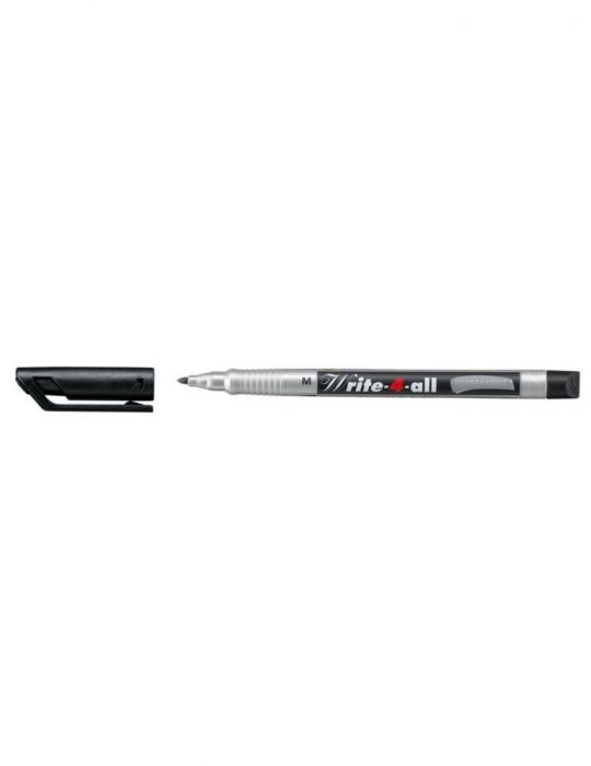 Marker permanent stabilo write-4-all corp plastic varf rotund 1 mm negru Stabilo - 1